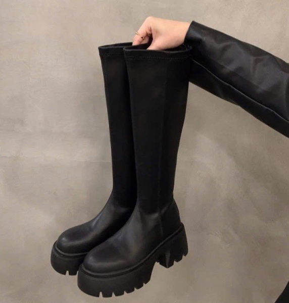 CC61-Boot Gối độn đế Lady