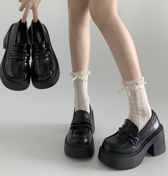 CT02-Giày Loafer độn đế