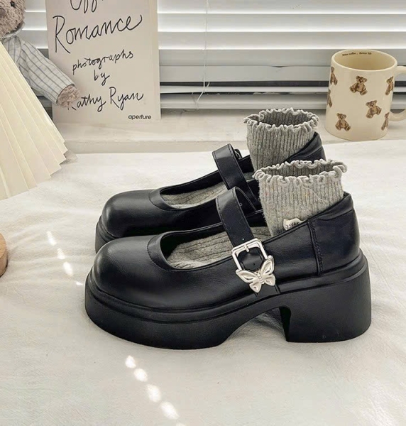 CT20-Giày Lolita Charm Bướm 