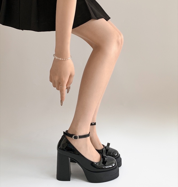 CT35-Giày MaryJane mix nơ