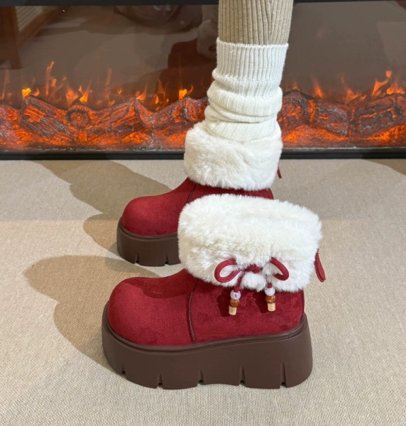 CV61-Boot lửng XMAS cổ lông