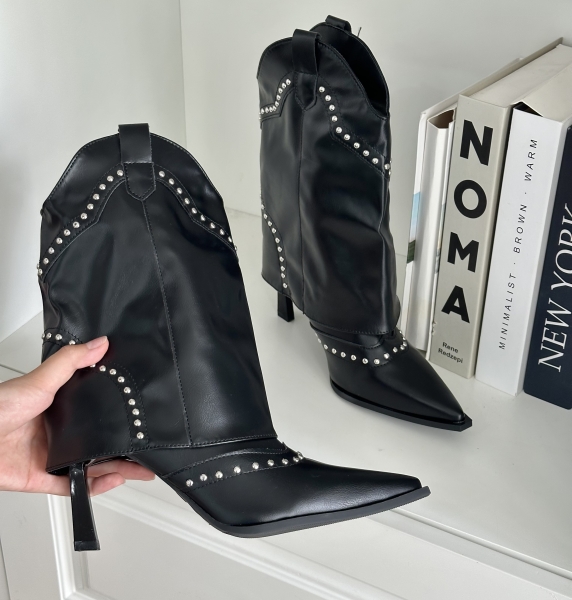 KQ22 - Boot cổ vừa gót nhọn Flora