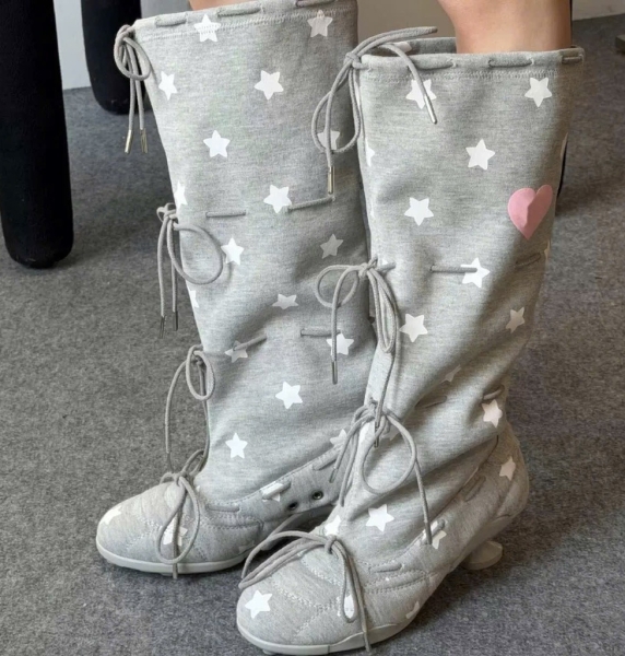 KQ38-Boot gối cao gót Hootdie Boots