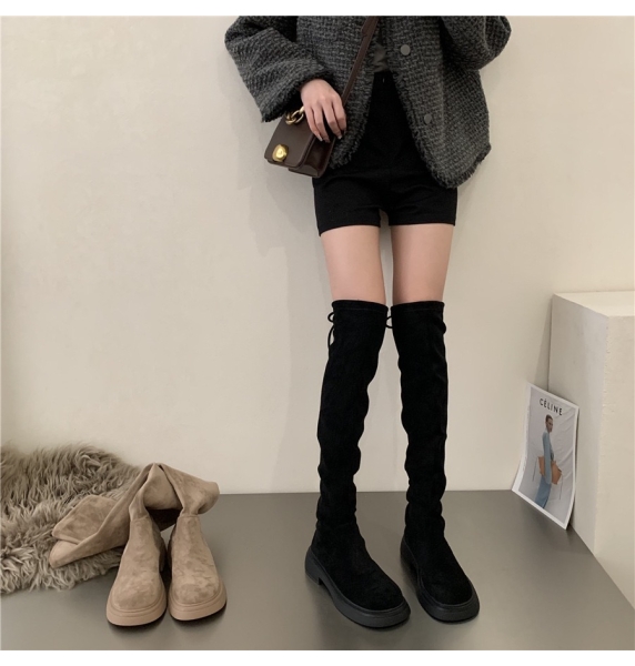 Boot Đùi da lộn đến bằng CC04