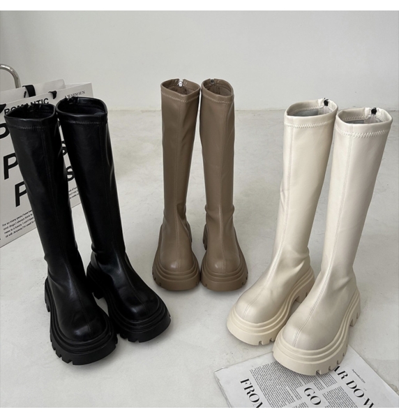 Boot Gối Cổ Tròn Trơn CC52
