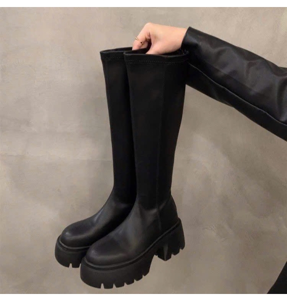 CC61-Boot Gối độn đế Lady
