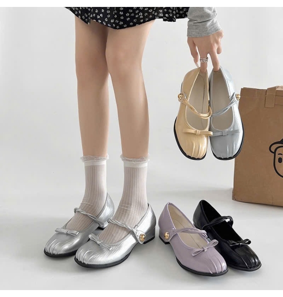 CT50-Giày Lolita quai xoắn đính ngọc