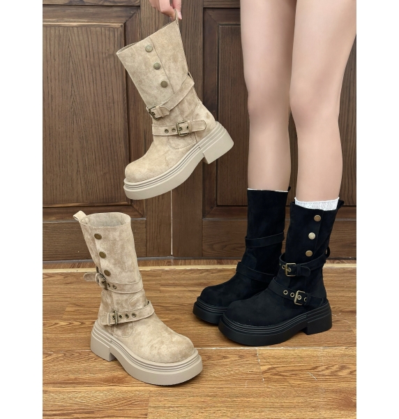 CV03 - Boot lửng da lộn Nadia