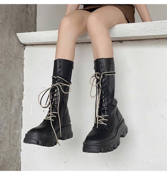 KQ15 - Boot cổ vừa đế răng cưa